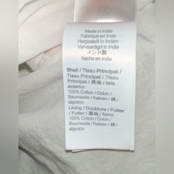 J. Crew Factory V-neck Cotton White Peasant Dress Size M Lined Romantic Cottage - Picture 11 of 16